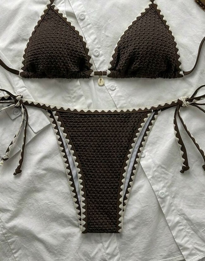 brązowy dół od bikini tekstura