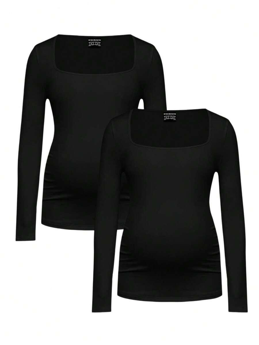 CZARNA BLUZKA 2-PACK