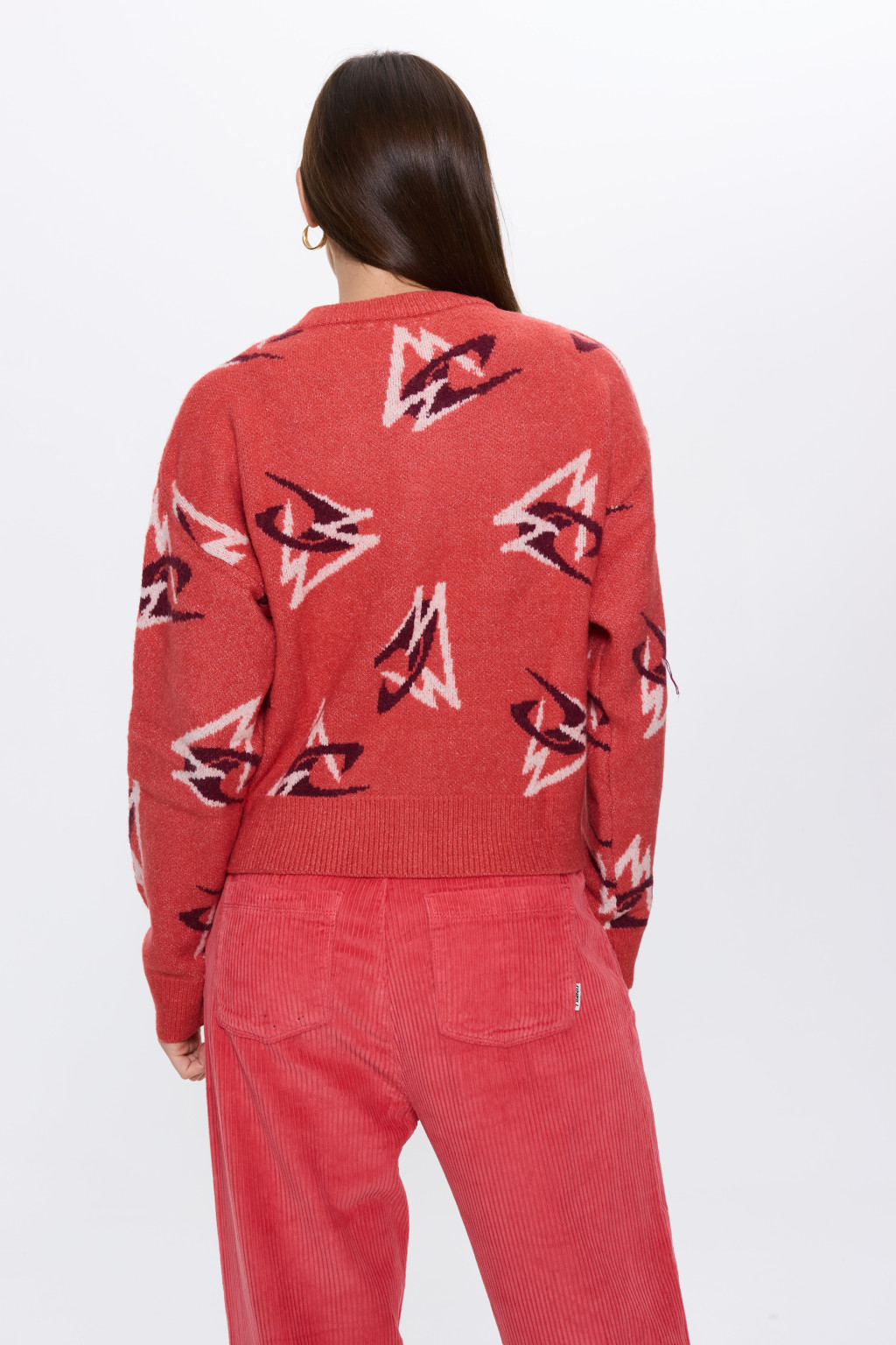CZERWONY SWETER WZÓR 1750057-33035