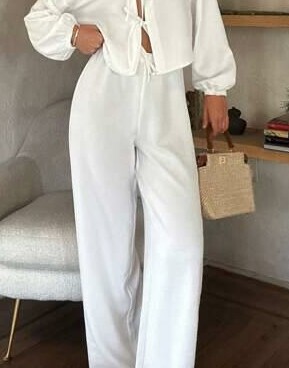 białe spodnie casual