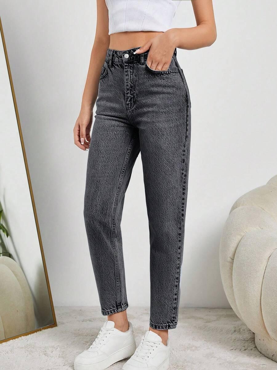 SZARE SPODNIE JEANS 