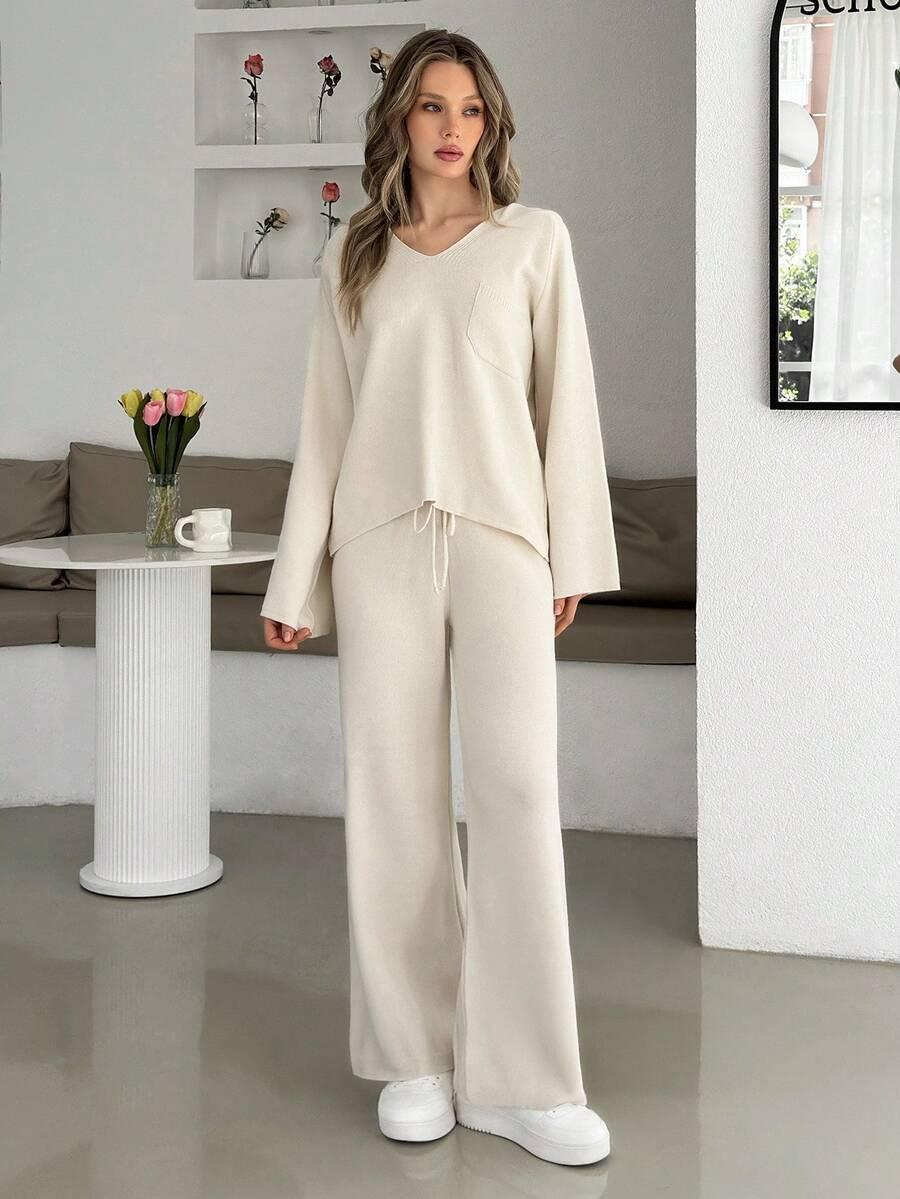 SWETER SPODNIE KOMPLET