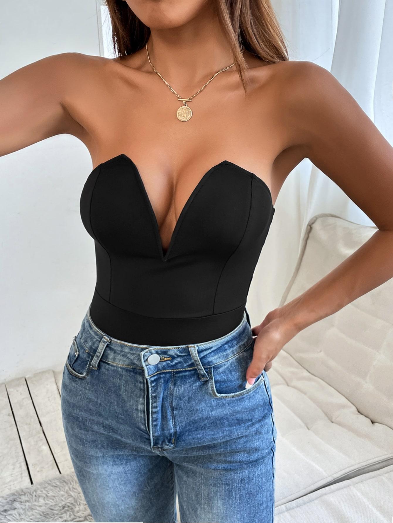 CZARNE BODY GORSET 