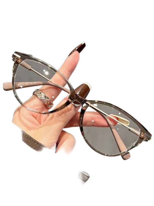 BRĄZOWE OKULARY ZERÓWKI