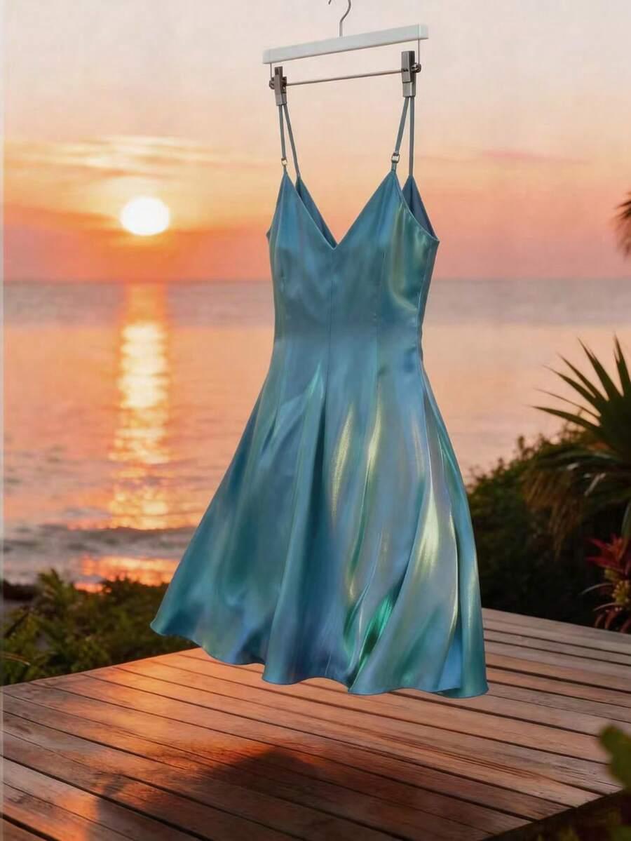 NIEBIESKA MINI SUKIENKA