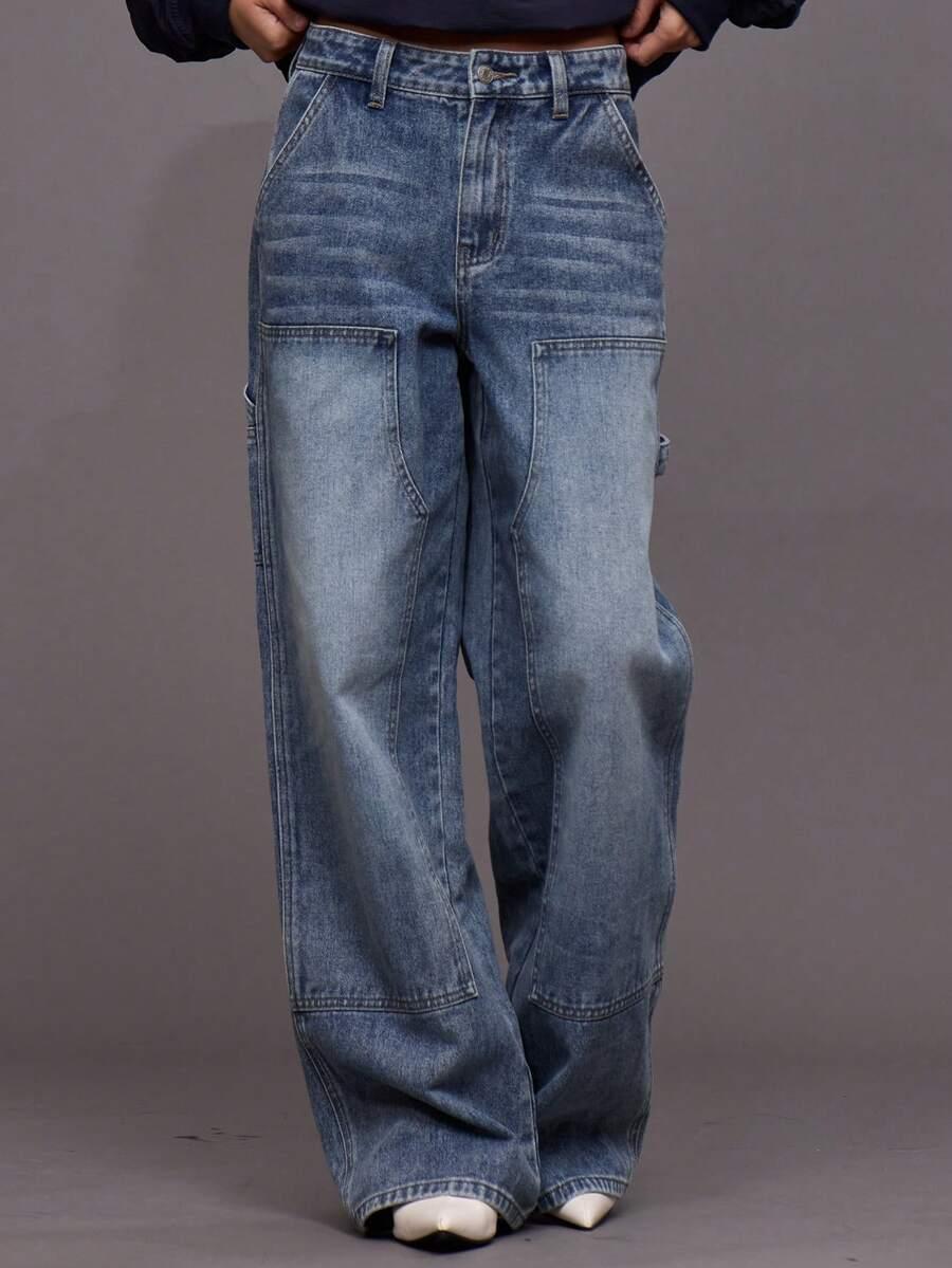 NIEBIESKIE SPODNIE JEANS