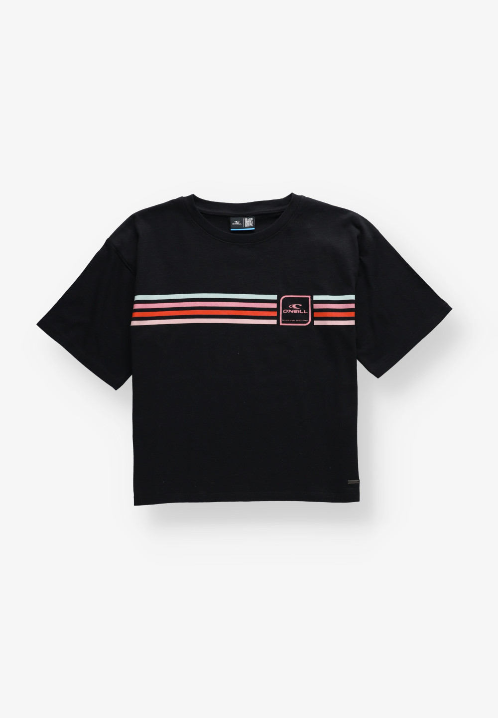 CZARNY T-SHIRT PRINT LOGO