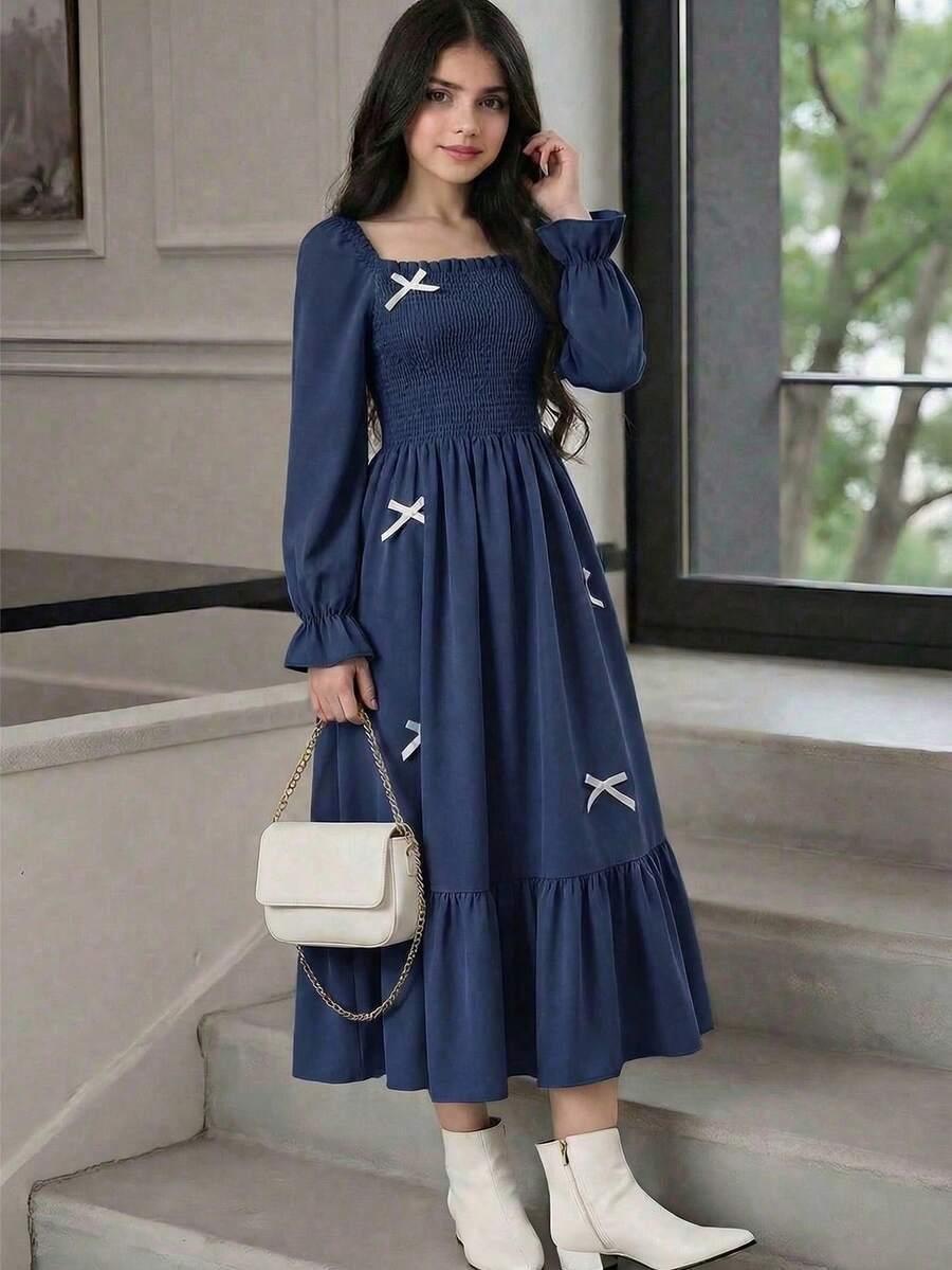 niebieska maxi sukienka