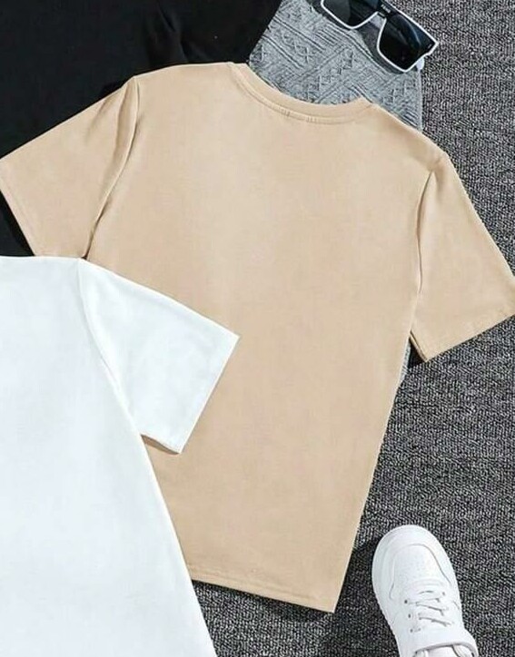 brązowy T-shirt nadruk