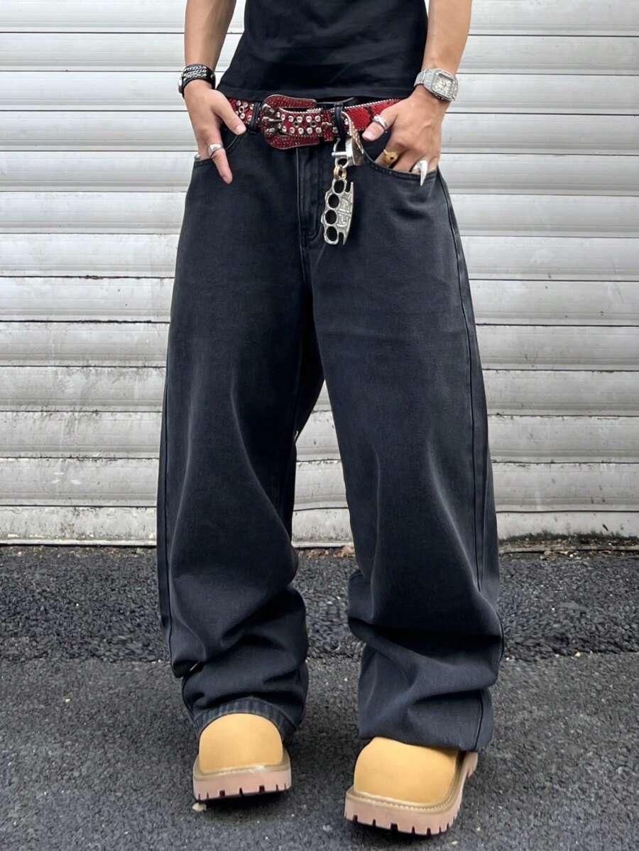 czarne spodnie jeans