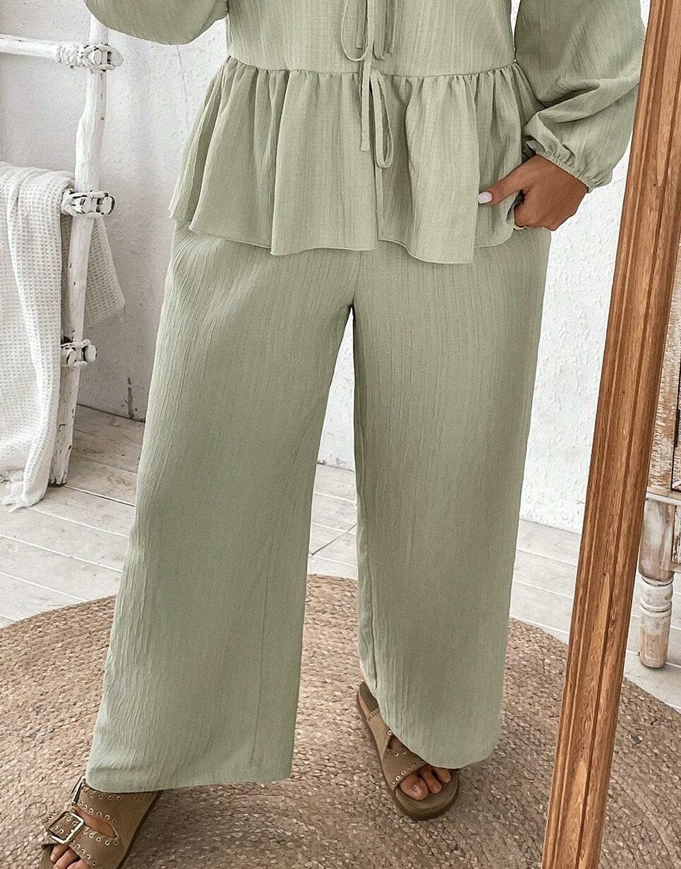 ZIELONE SPODNIE CASUAL 