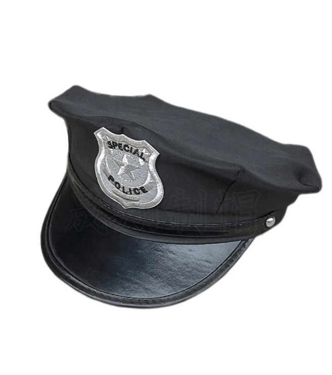 KOSTIUM GRANATOWA CZAPKA POLICJANTA 2szt.