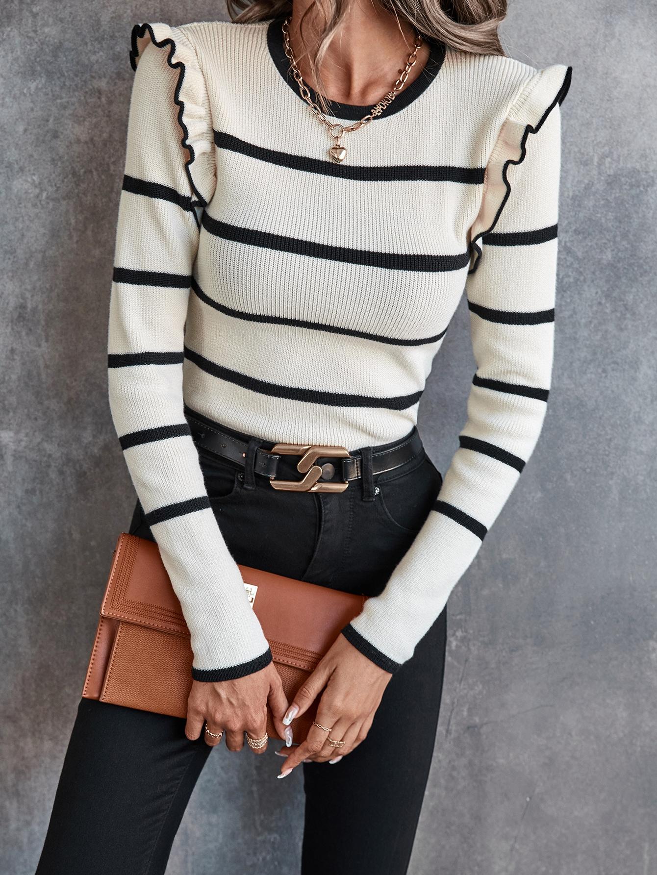 SWETER W PASKI FALBANKA