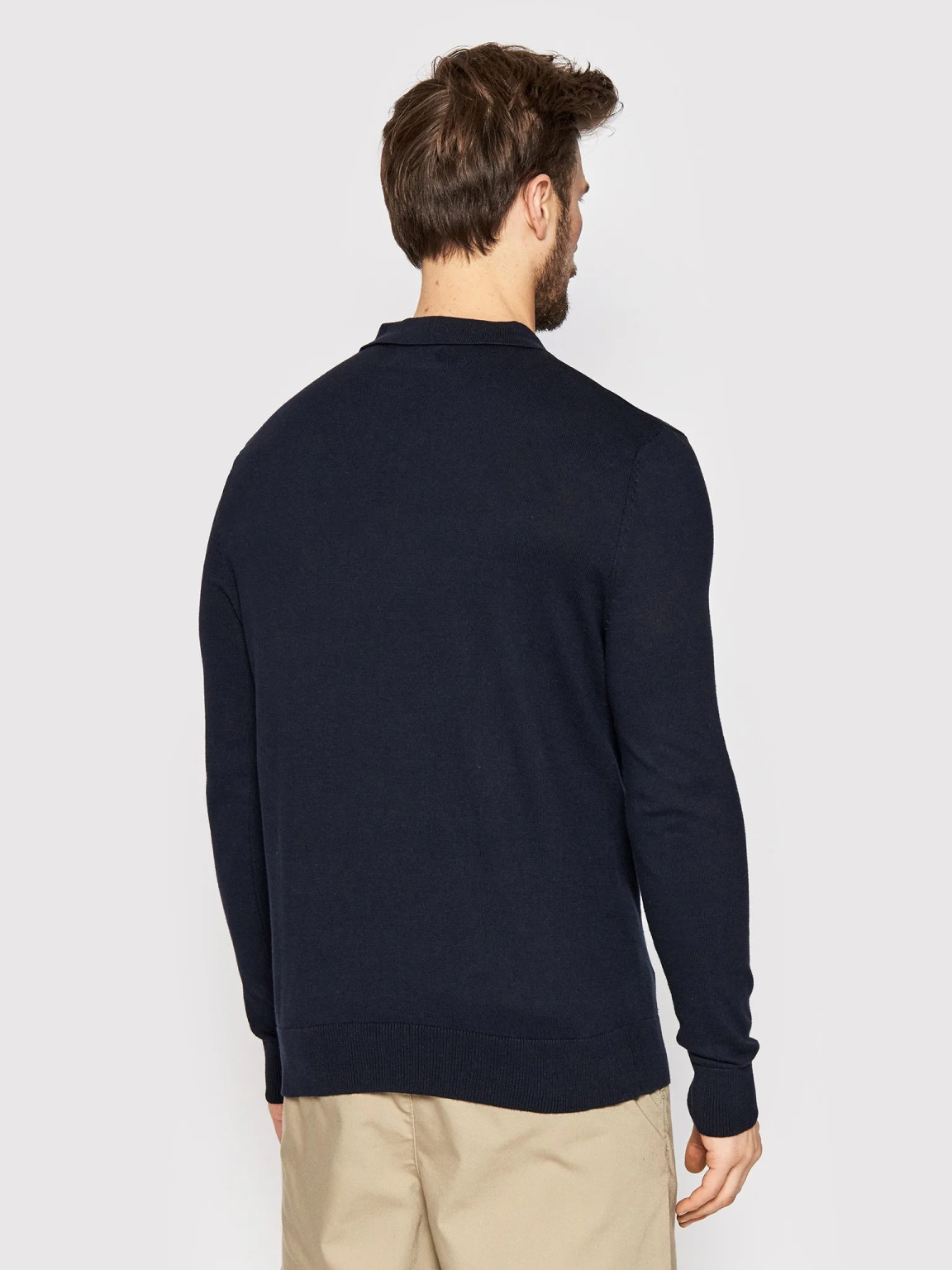 GRANATOWY SWETER POLO