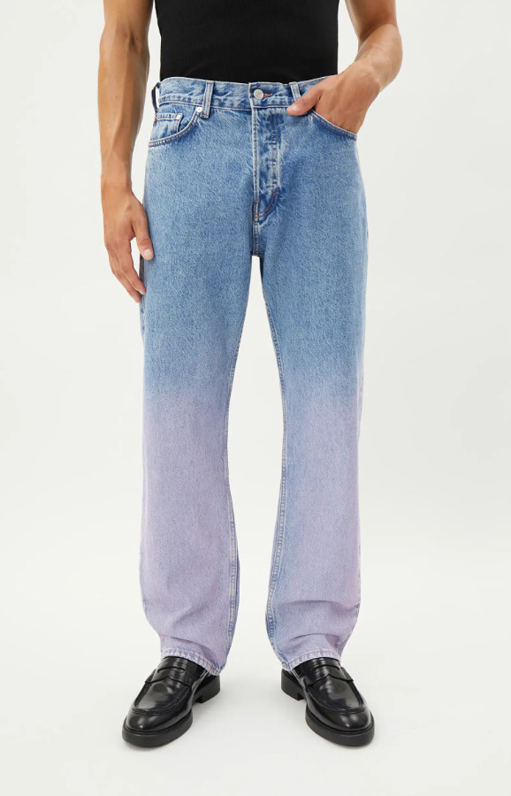 PROSTE SPODNIE JEANS OMBRE