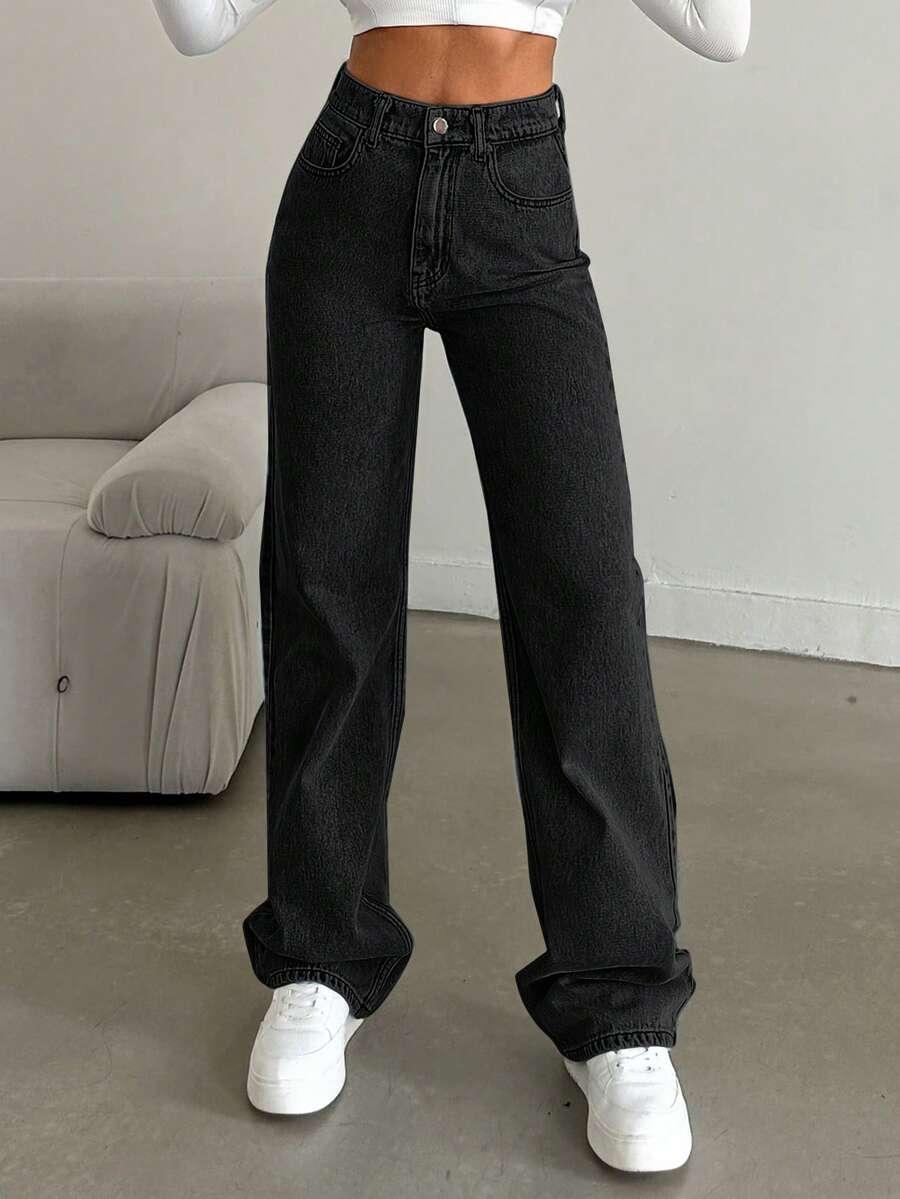 czarne spodnie jeans 