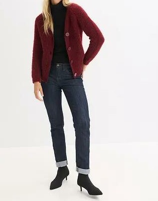 SWETER DAMSKI KARDIGAN SEREK V REGULAR