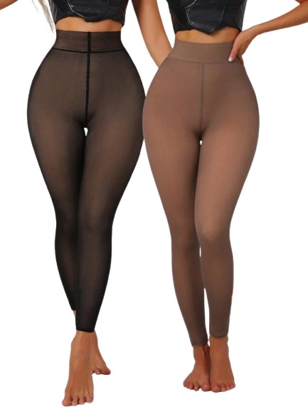 ocieplane rajstopy 2-pack