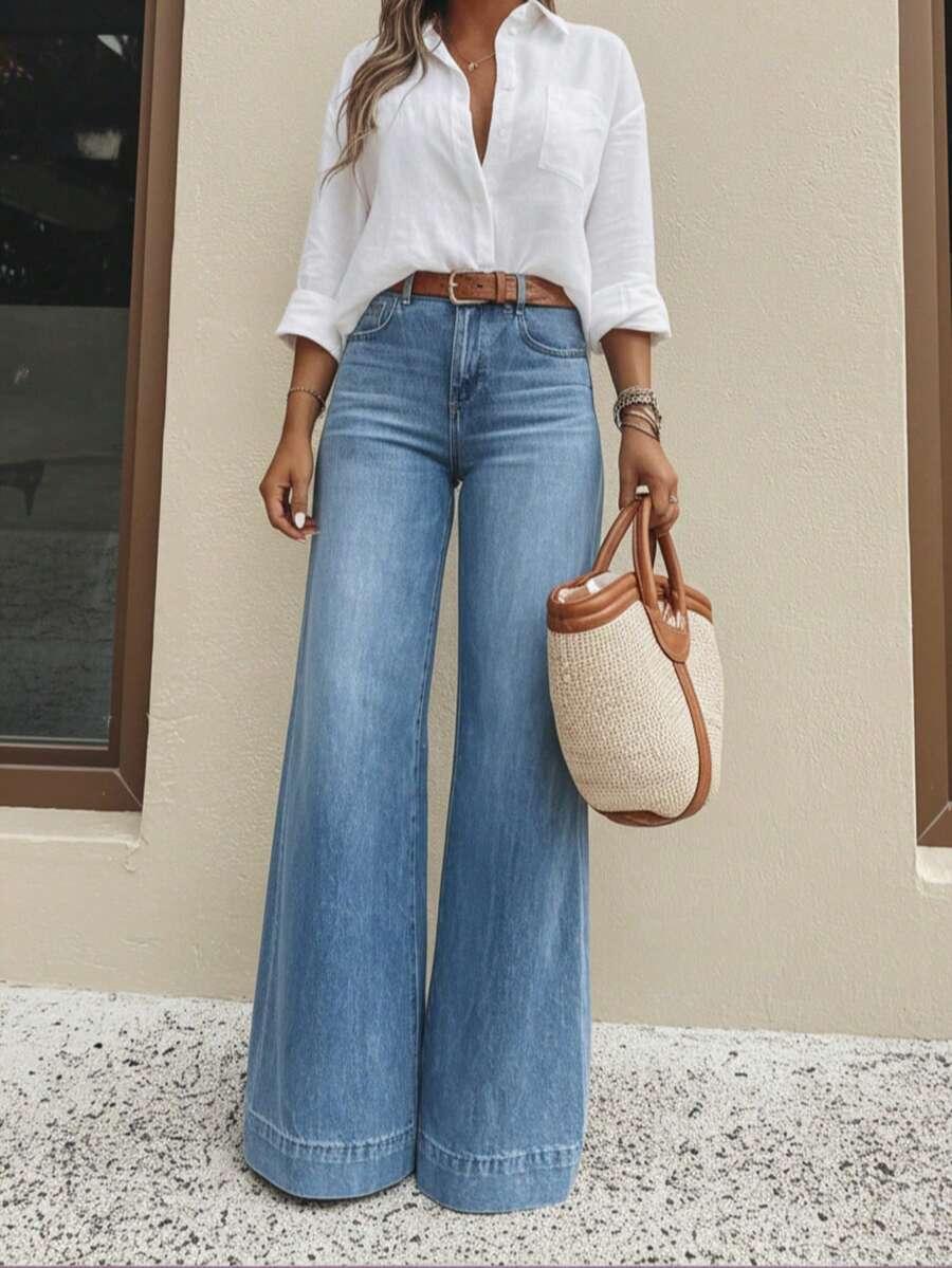 NIEBIESKIE SPODNIE JEANS