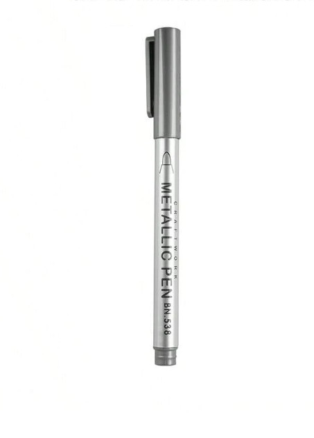 srebrny metaliczny flamaster