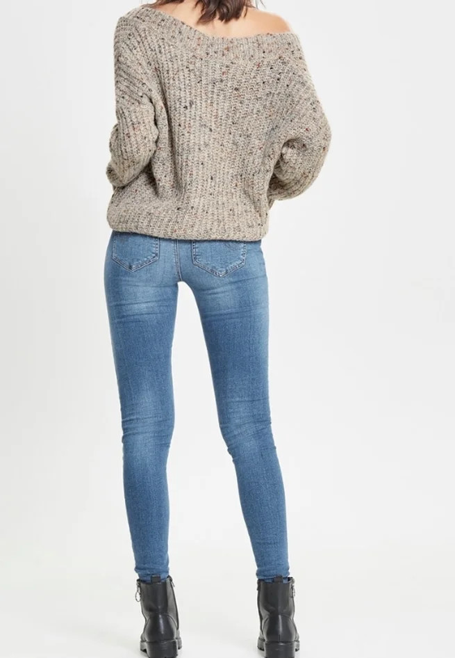 sweter v neck wzór