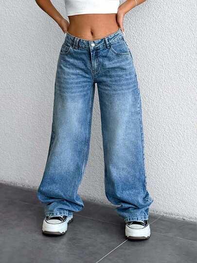 spodnie jeans wide leg