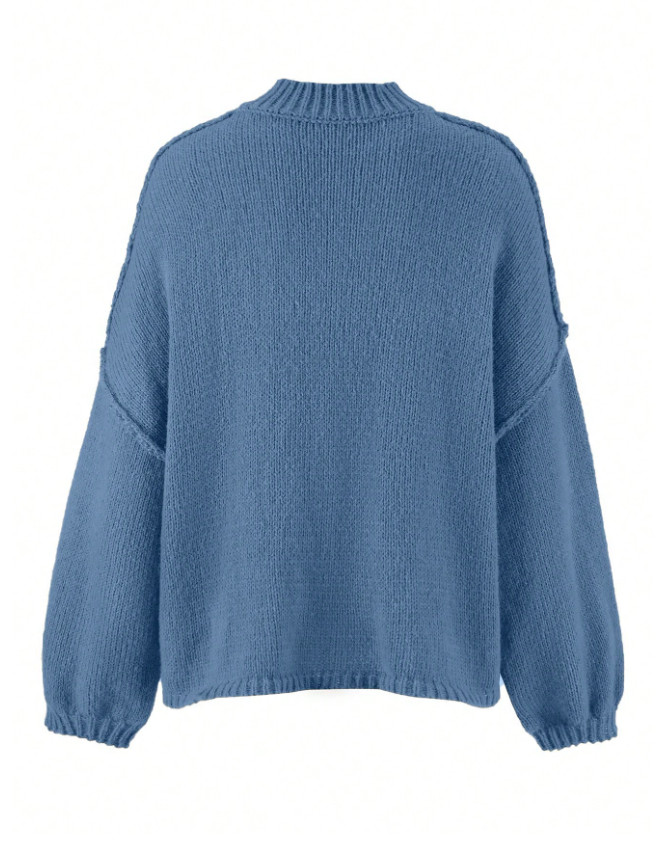 NIEBIESKI SWETER GUZIKI