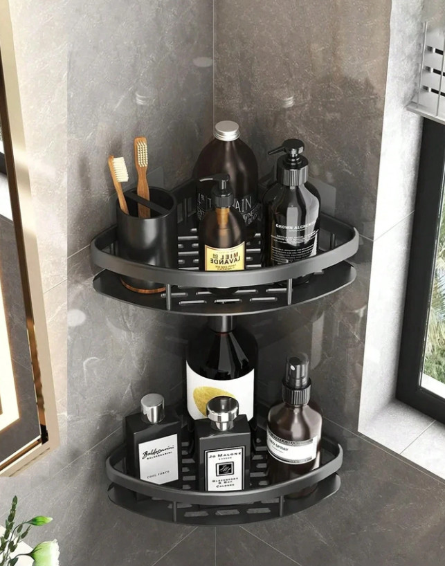PÓŁKA NAROŻNA WISZĄCA DO ŁAZIENKI 2-PACK