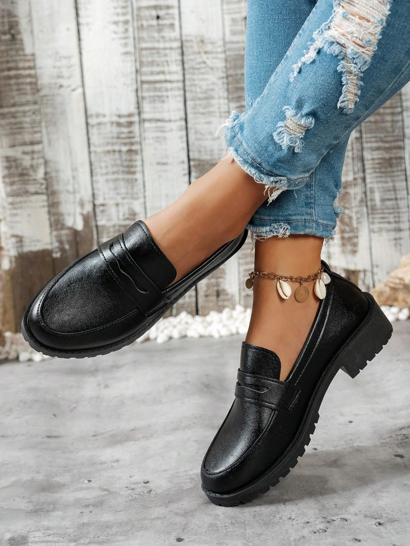 CZARNE MOKASYNY CASUAL