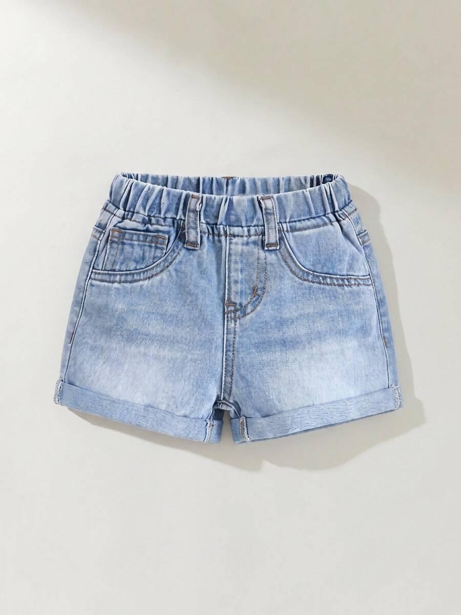 niebieskie SPODENKI JEANS
