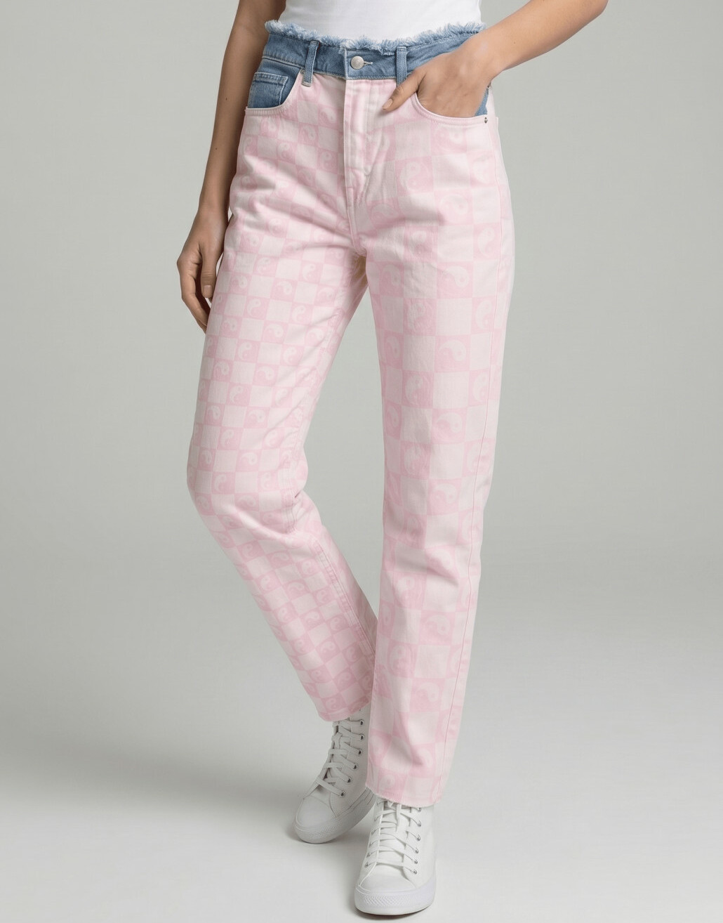 spodnie jeans wzór