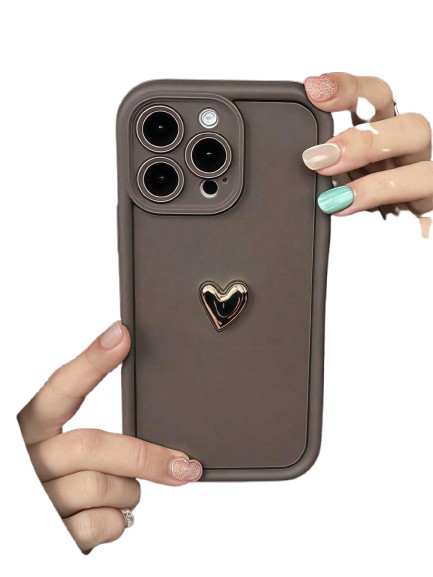 BRĄZOWE ETUI NA TELEFON ZDOBIENIE IPHONE 13