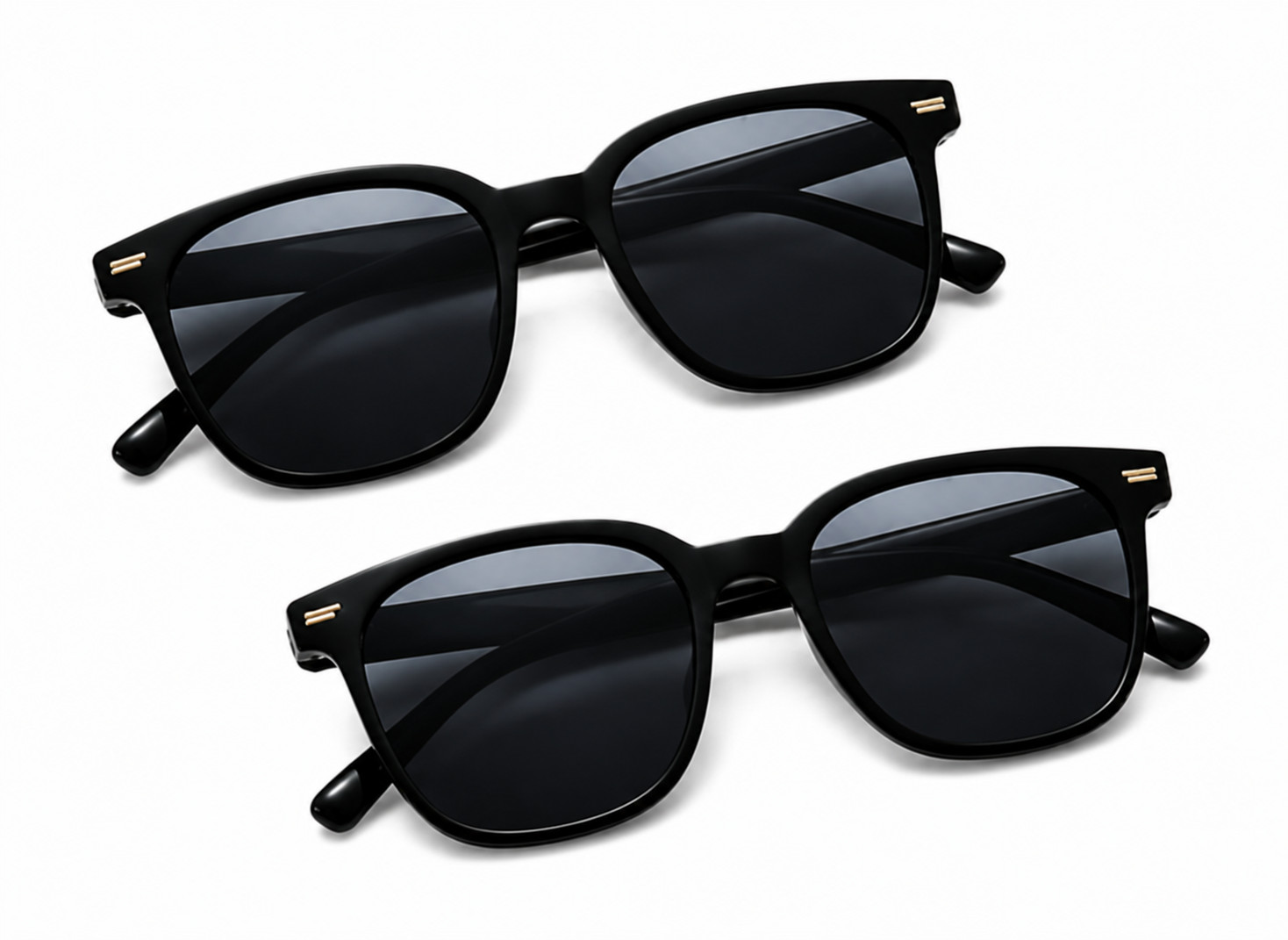 czarne okulary przeciwsłoneczne 2-pack