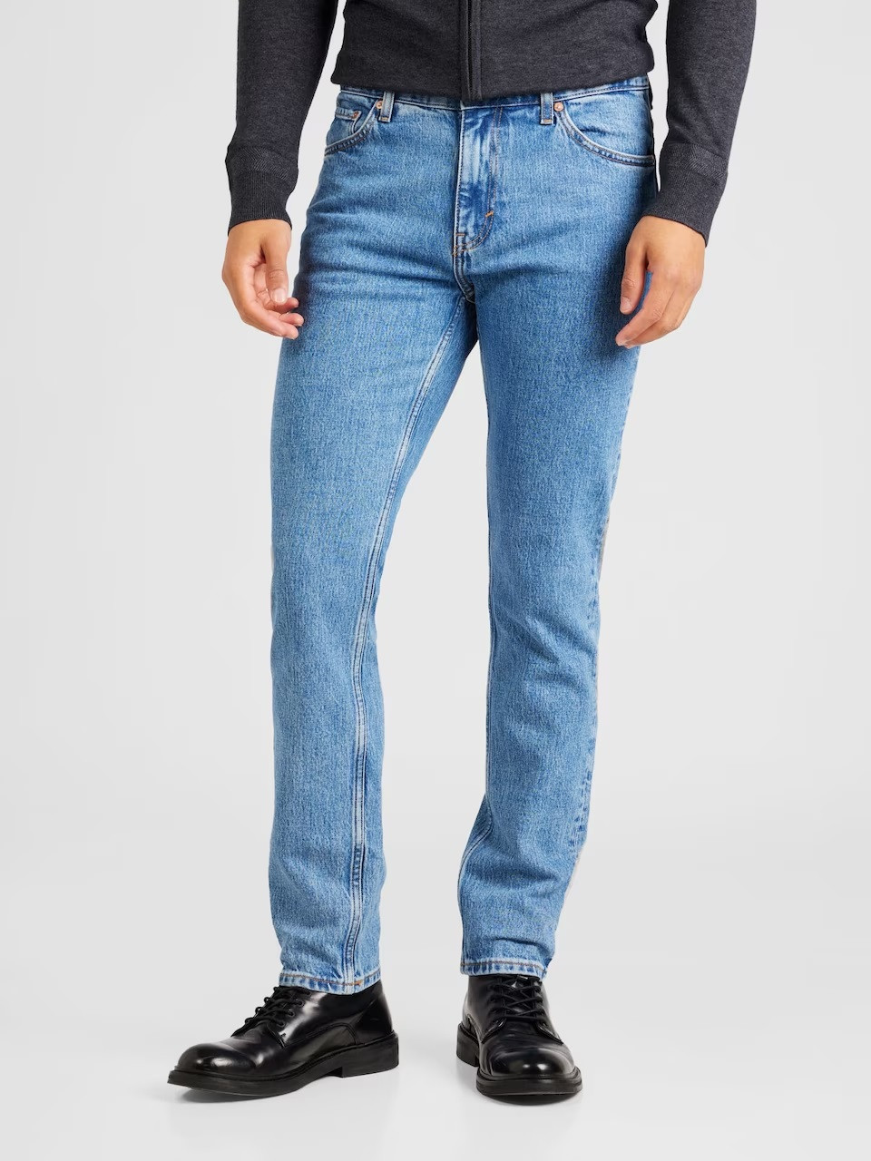 NIEBIESKIE SPODNIE SLIM JEANS
