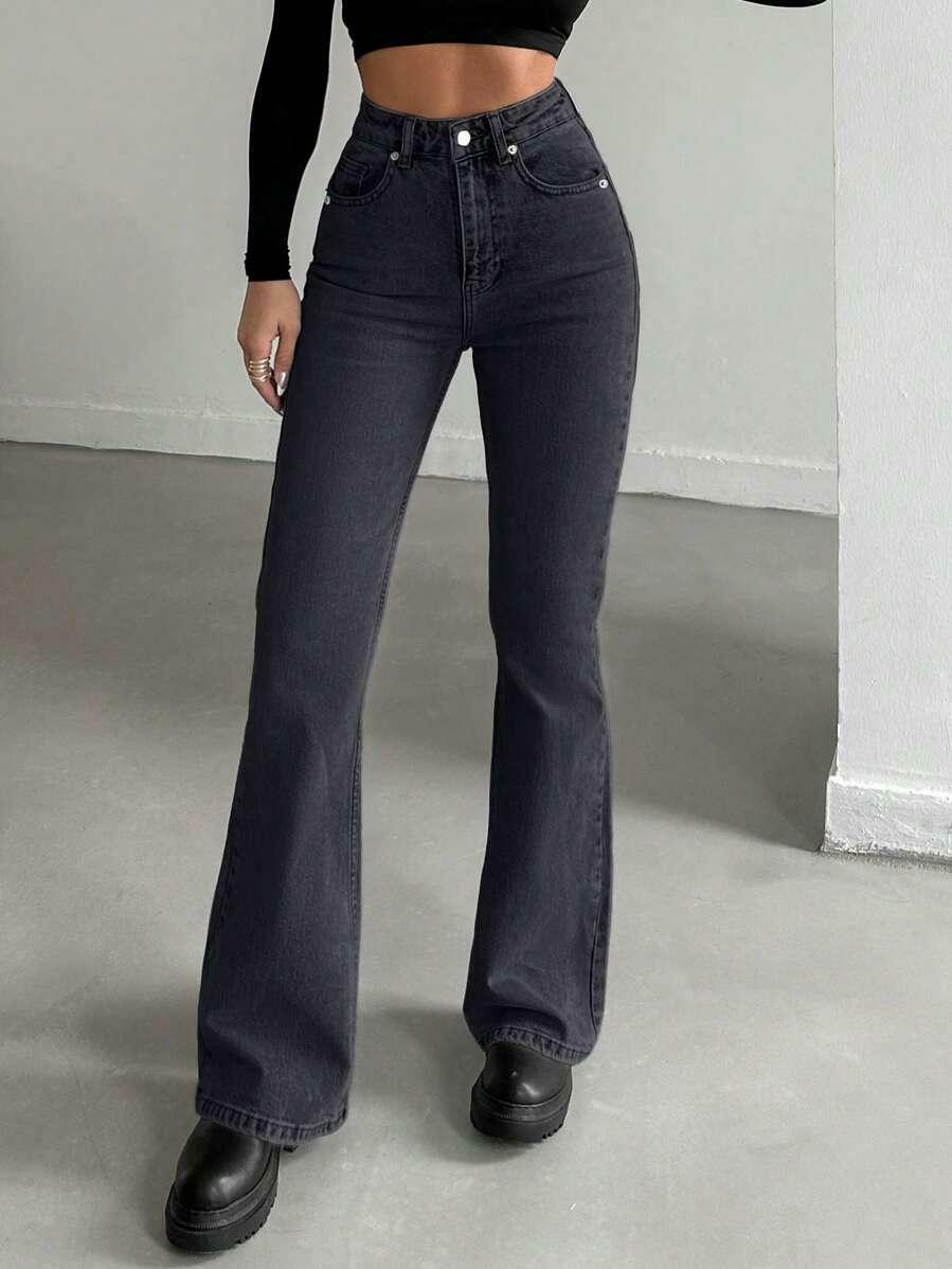 CZARNE SPODNIE JEANS
