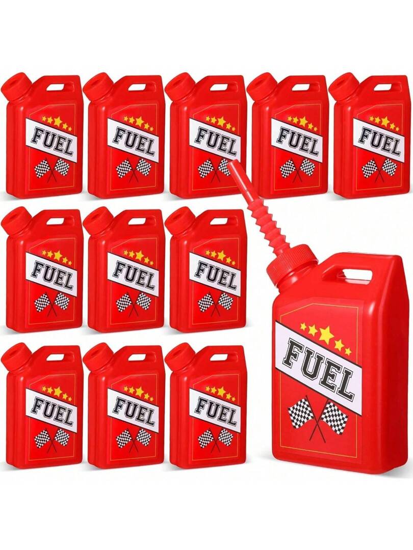 czerwone butelki ze słomką 5-pack