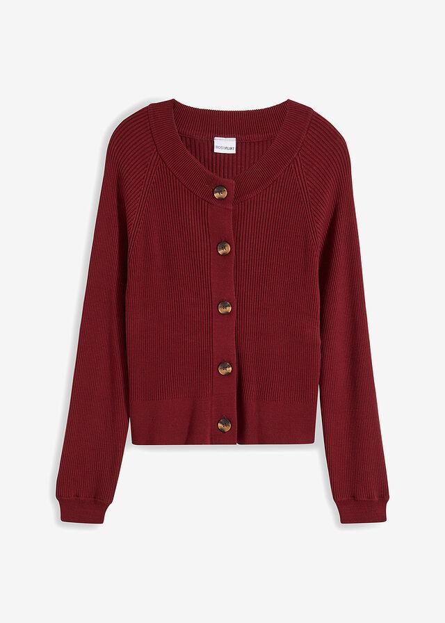SWETER ROZPINANY W PRĄŻEK