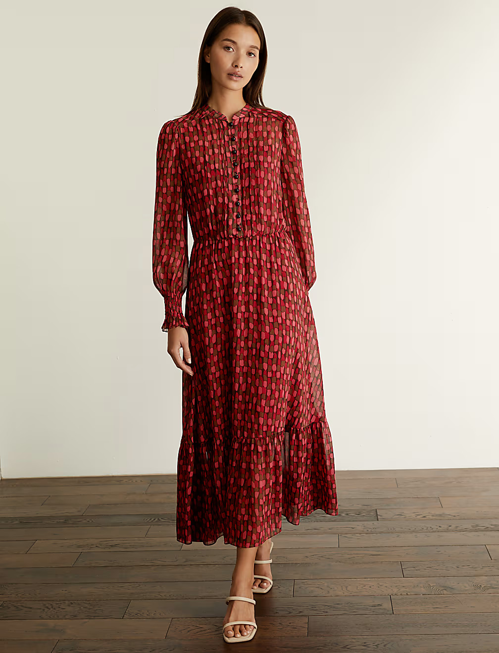SUKIENKA DŁUGI RĘKAW PRINT T97-6335D-A4
