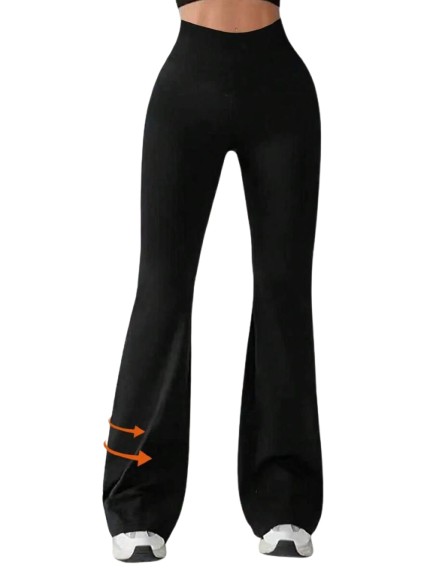 CZARNE LEGGINSY DZWONY