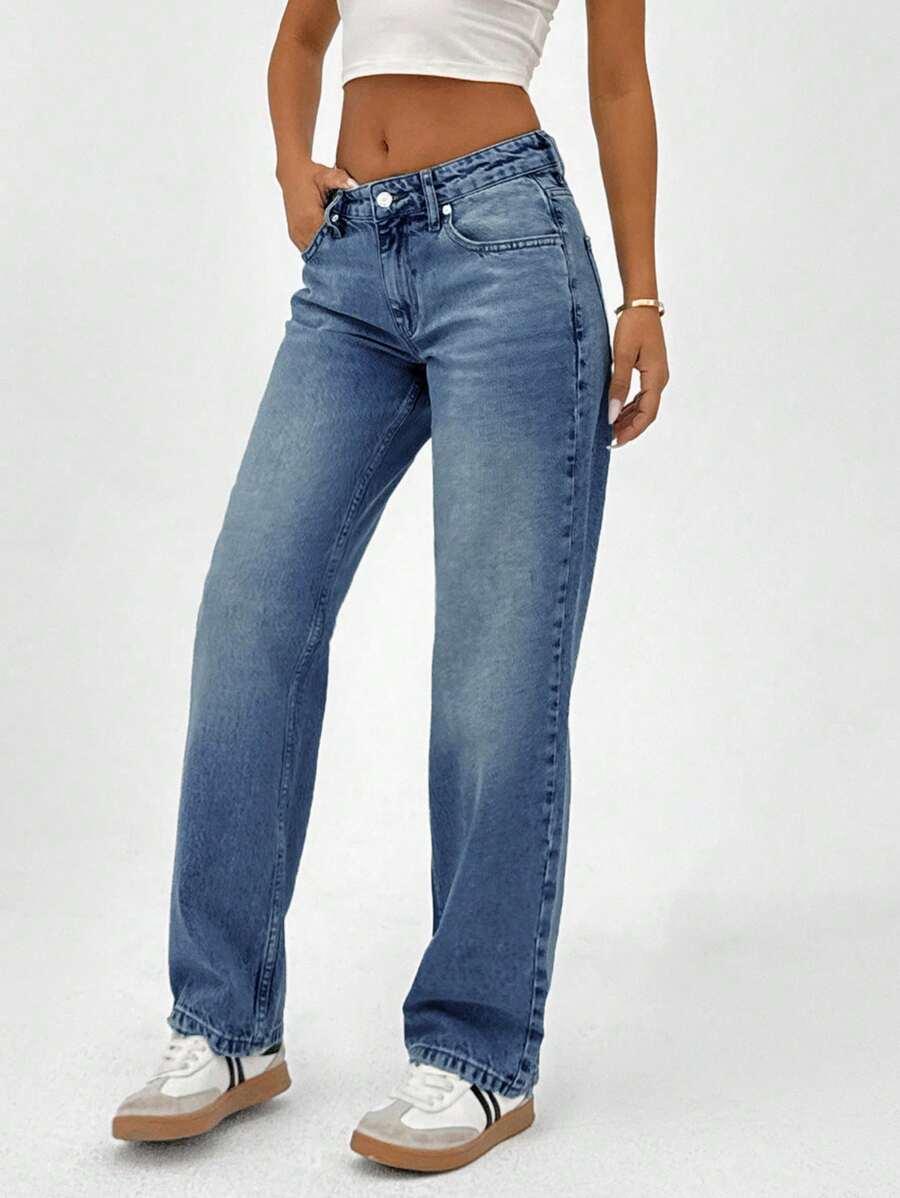 PROSTE SPODNIE JEANS