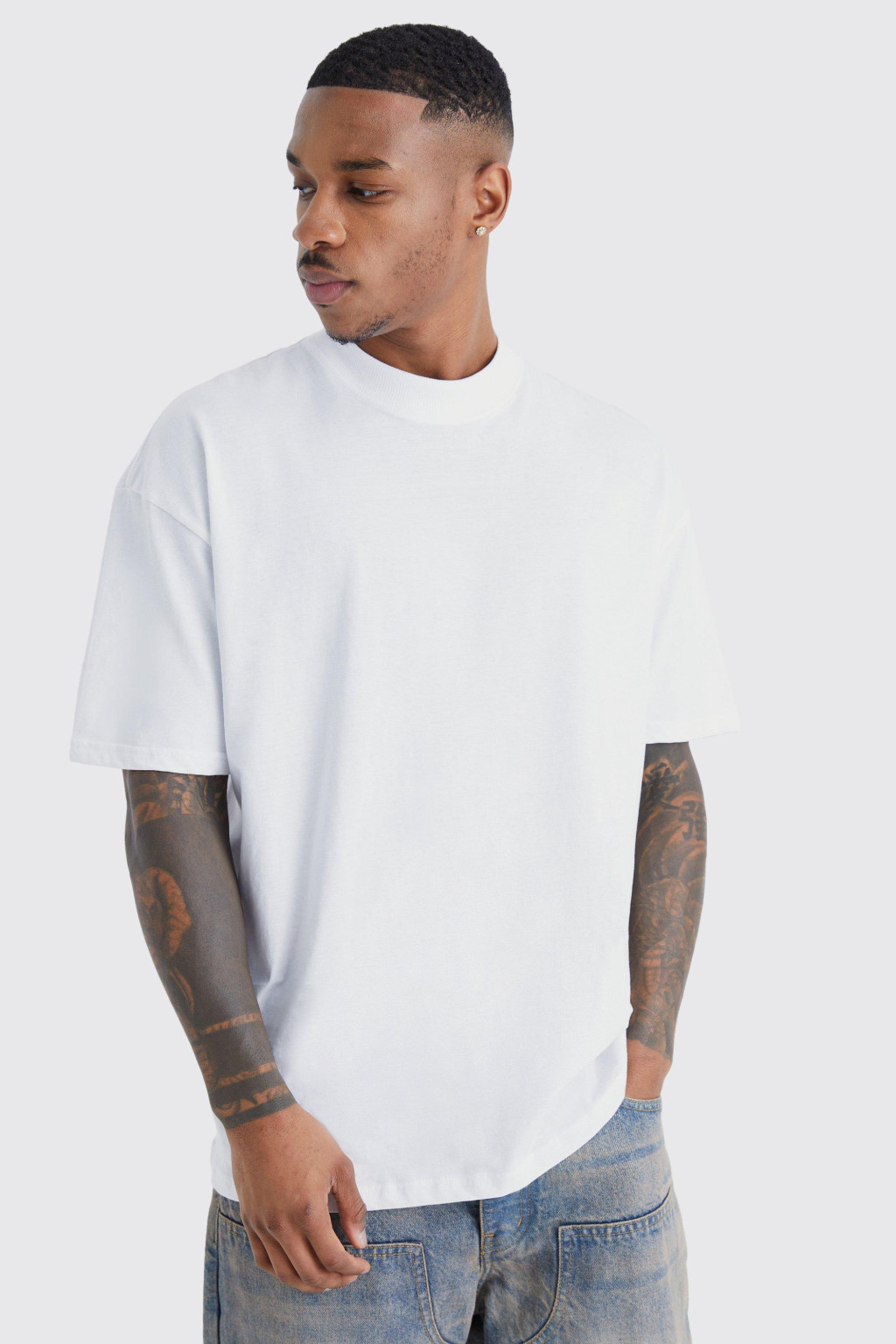 biały t-shirt oversize Nouvelle Saison nadruk