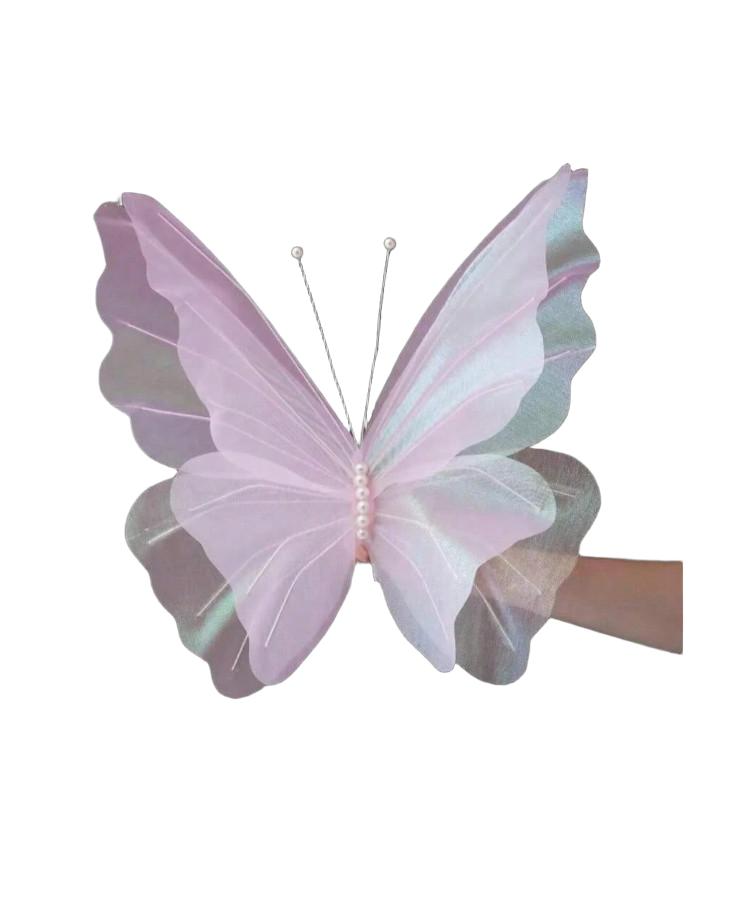różowa dekoracja motyl 