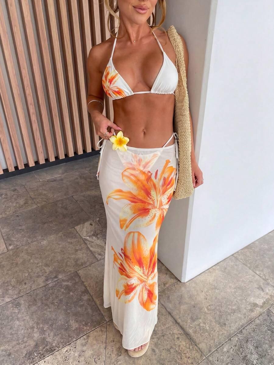 TRZYCZĘŚCIOWY KOMPLET BIKINI PRINT