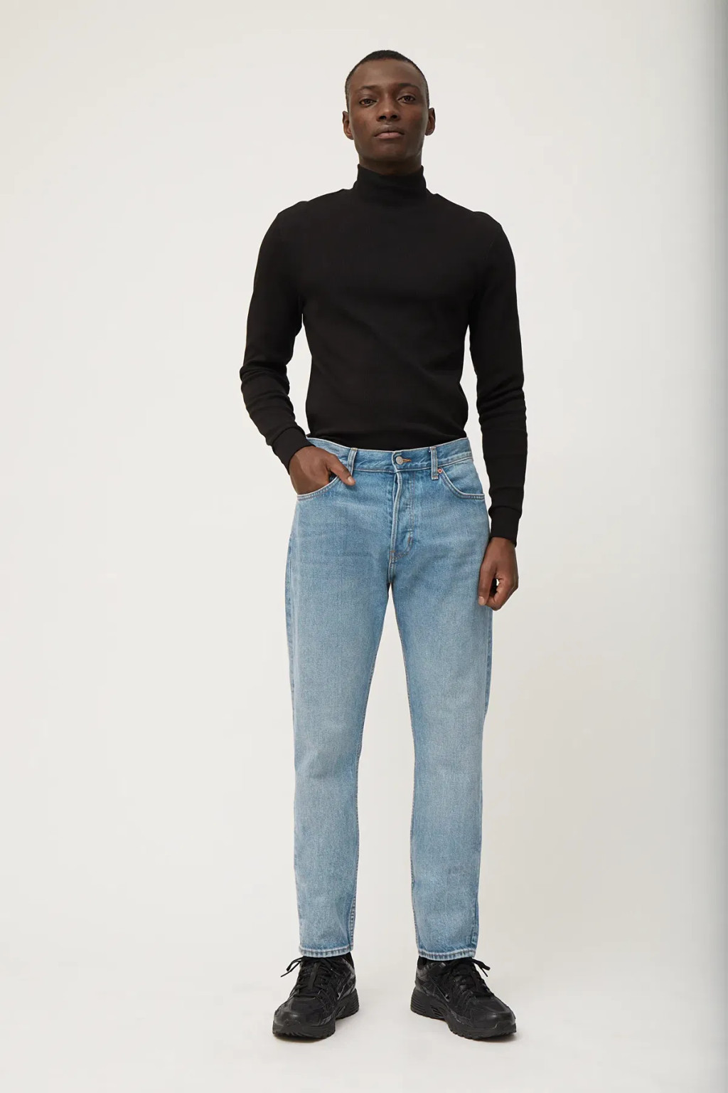 NIEBIESKIE SPODNIE JEANS GUZIKI