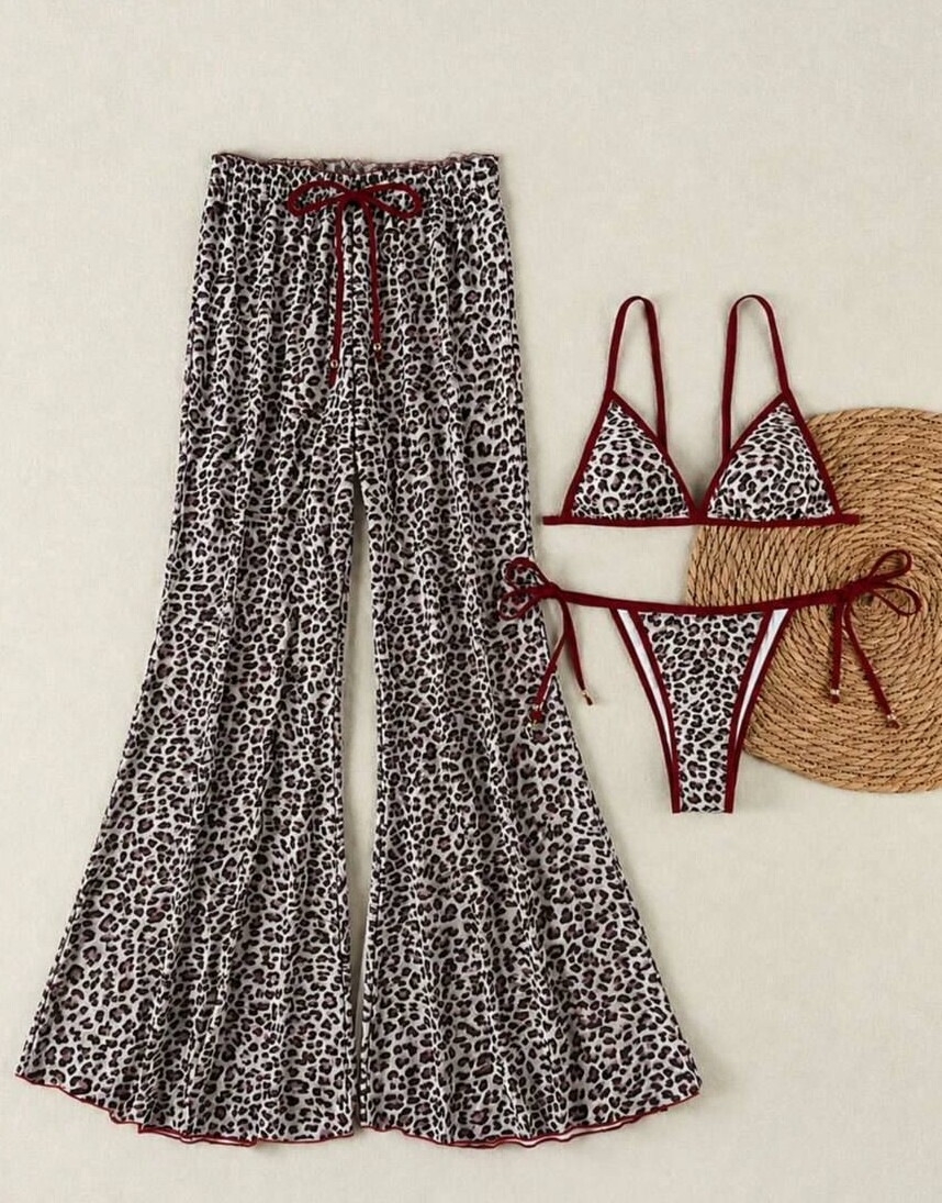TRZYCZĘŚCIOWY STRÓJ KĄPIELOWY ANIMAL PRINT