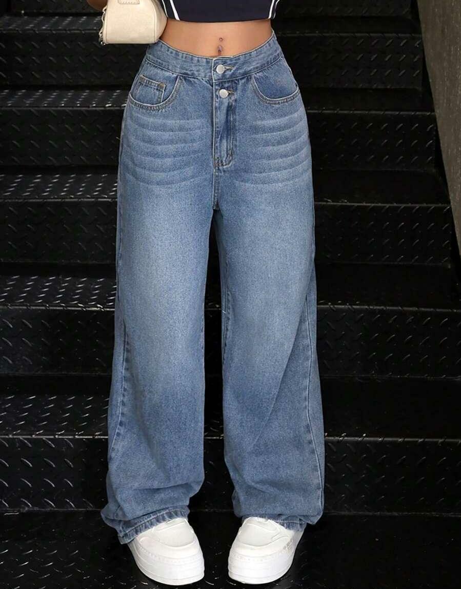 SPODNIE JEANS PROSTA NOGAWKA