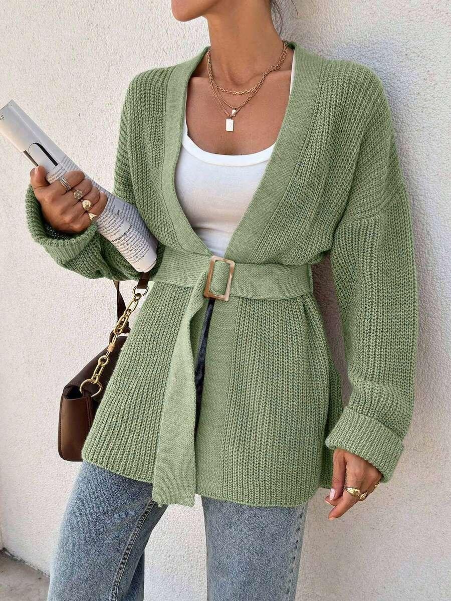 zielony sweter kardigan
