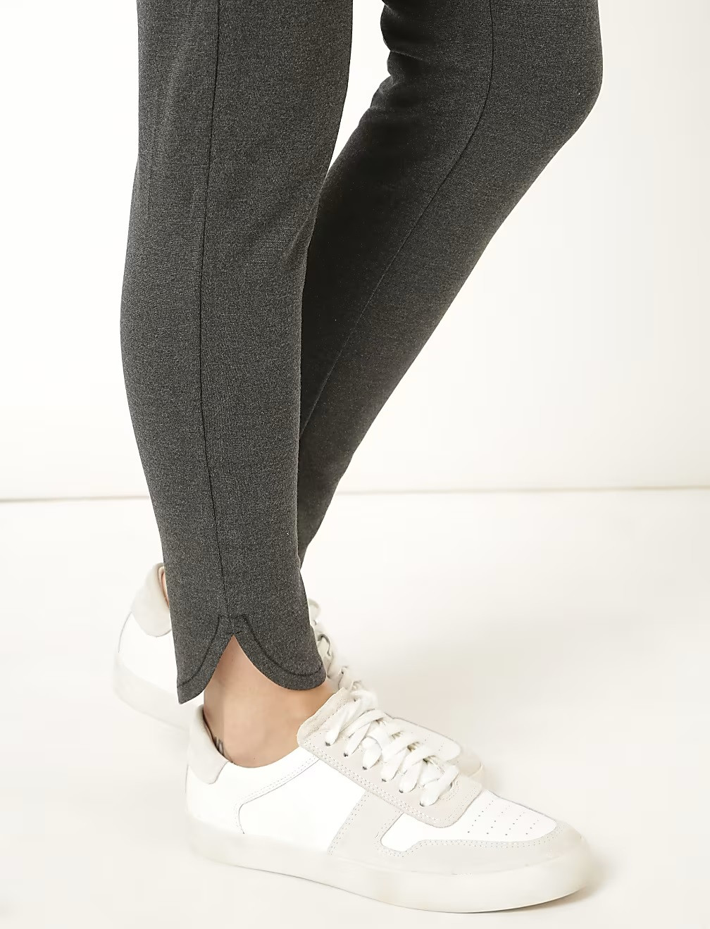 SZARE KLASYCZNE LEGGINSY T59-4967K-VP