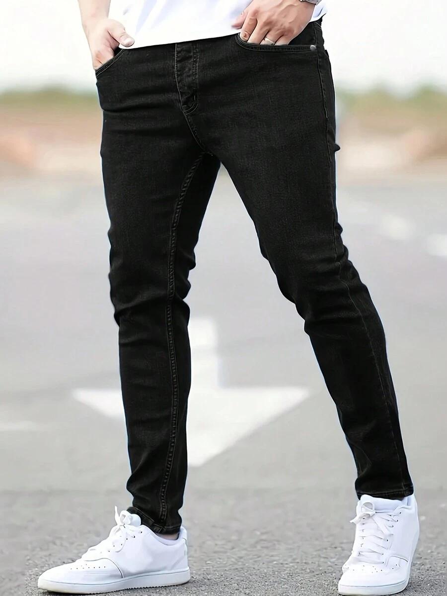 CZARNE SPODNIE JEANS