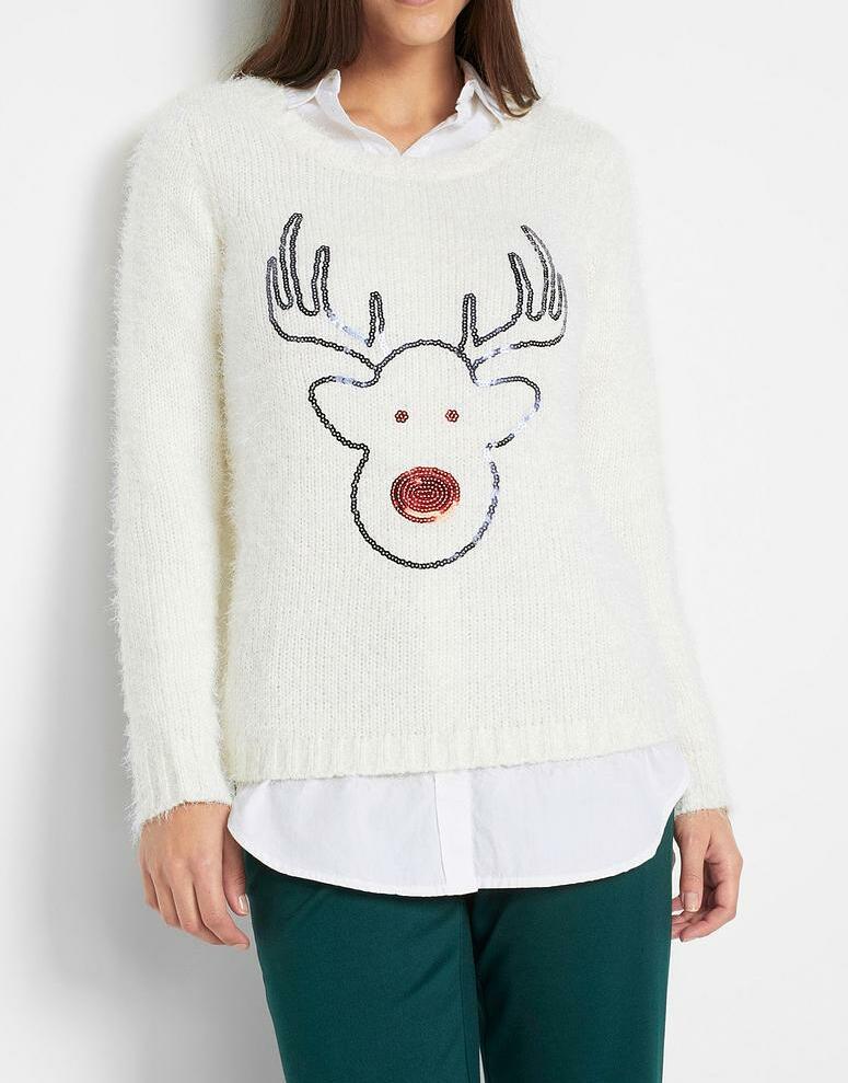 SWETER Z MOTYWEM RENIFERA 